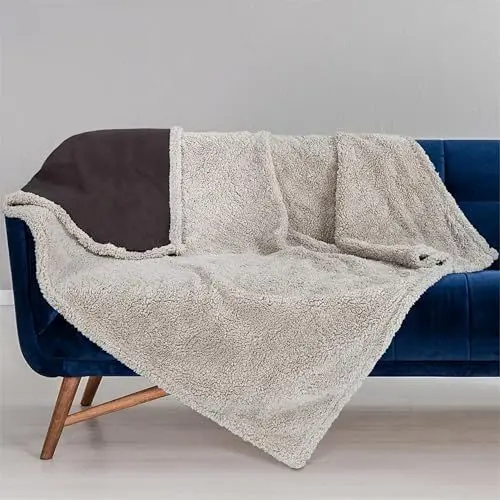 Produktbild: Catalonia Classy Liebesdecke Wasserdicht Decke für Sex, Sex Decke Wasserdicht Kuschelig, Wasserfeste Hundedecke Katzendecke Sofa Schutzdecke, Sofa Bett Decke, M 125x150 Klein Decke, Braun/Taupe