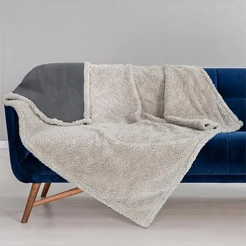 Produktbild: Catalonia Classy Liebesdecke Wasserdicht Decke für Sex, Sex Decke Wasserdicht Kuschelig, Wasserfeste Hundedecke Katzendecke Sofa Schutzdecke, Sofa Bett Decke, M 125x150 Klein Decke, Grau/Taupe
