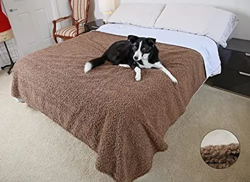 Produktbild: Catalonia Classy Liebesdecke Wasserdicht, wasserdichte Decke für Bettintimität Periodendecke, wasserdichte Vergnügungsdecke Spritzdecke, 203x152cm, Taupe/Braun