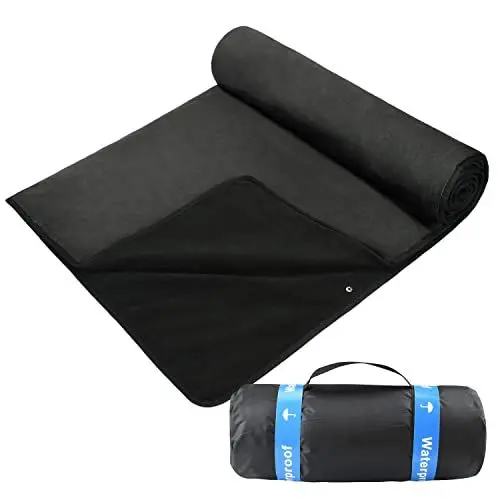 Produktbild: Catalonia Classy Picknickdecke Stranddecke Campingdecke Wasserdicht, Outdoor Decke Liebesdecke Sexdecke Reisedecke Notfalldecke Camping Matte Ultraleicht, Decke Poncho Winddicht Wasserdicht, Schwarz