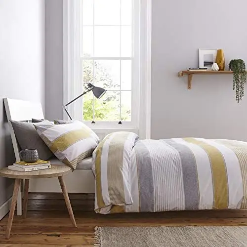Produktbild: Catherine Lanfield Bettwäsche New Quay Stripe Ochre 140x200+70x90, Twin