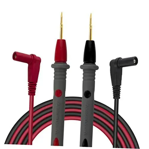 Produktbild: CATIEBYE 1000v Messleitungen Für Multimeter Silikon Prüfkabel Mit Vergoldeter Spitze Einsetzbar Für Ic Und Kleine Komponenten