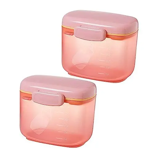 Produktbild: CATIEBYE 2stücke Milchpulver Spender Doppelwandiger Behälter Für Milchpulver Und Snacks Tragbar Für Reisen Und Camping Einfach Zu Reinigen
