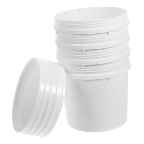 Produktbild: CATIEBYE 4 Teiliger Eimer Mit Deckel 1 Liter Tragbarer Farbeimer Mit Griff Leerer Farbeimer Aus Kunststoff Ideal Zur Aufbewahrung Und Organisation