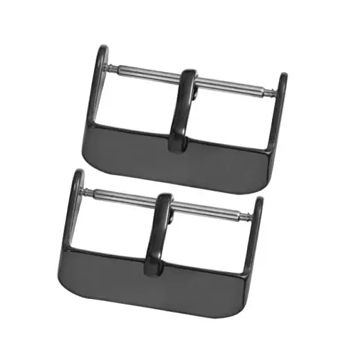 Produktbild: CATIEBYE 5 Stück Uhrenarmband-schnalle Aus Edelstahl für 20 Mm Uhrenarmbänder Schwarz Einfach Zu Installieren