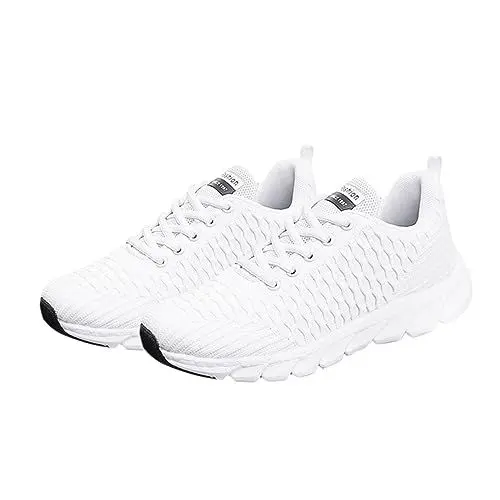 Produktbild: CATIEBYE Damenschuhe Women's Casual Shoes Women's Loafers Sport Shoes for Women Frauen Sneakers alleinige Sportschuhe Turnschuhe für Damen Sportschuhe Damen Freizeitschuhe Schuhzubehör Weiß