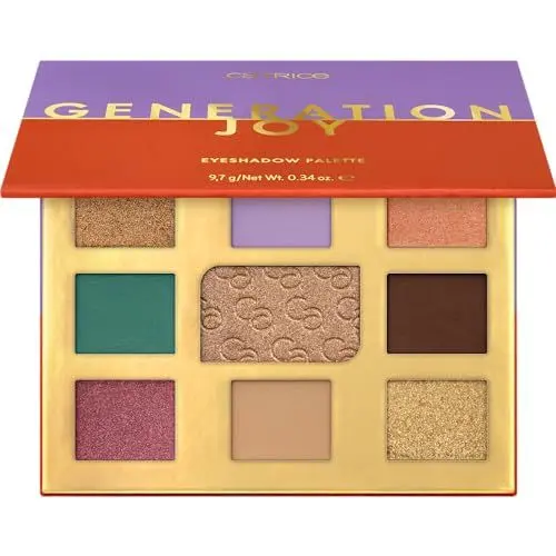 Produktbild: Catrice GENERATION JOY Eyeshadow Palette, Lidschatten, Nr. C01, Mehrfarbig, 9 Farben, vegan, ohne Mikroplastikpartikel, Nanopartikel frei, ohne Parfüm, 1er Pack (9.7g)
