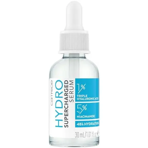 Produktbild: Catrice Hydro Supercharged Serum, Gesichtsserum, Transparent, feuchtigkeitsspendend, regenerierend, glättend, für trockene Haut, vegan, ölfrei, ohne Parfüm, ohne Alkohol, 1er Pack (30ml)
