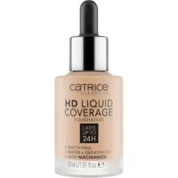 Produktbild: Catrice Make-up flüssig HD Liquid Coverage Foundation nude 30, langanhaltend mattierend, matt, vegan, 30ml