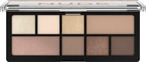 Produktbild: Catrice The Pure Nude Eyeshadow Palette, Lidschatten, Nude, 8 Nude-Töne, schimmernd, metallisch, matt, vegan, ohne Mikroplastikpartikel, Nanopartikel frei, ohne Parfüm, 1er Pack (9g)