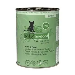 Produktbild: catz finefood N° 15 Huhn & Fasan Feinkost Katzenfutter nass, verfeinert mit Quinoa & Kresse, 6 x 400g Dosen