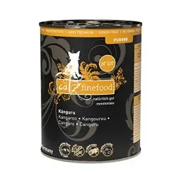 Produktbild: catz finefood Purrrr Känguru Monoprotein Katzenfutter nass N° 107, für ernährungssensible Katzen, 70% Fleischanteil, 6 x 400 g Dose
