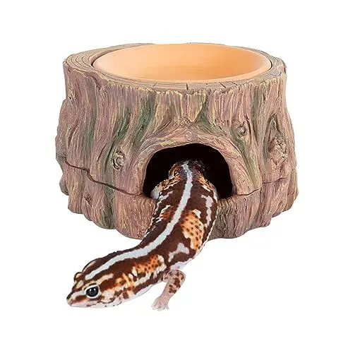 Produktbild: CAVACHEW Höhlen & Verstecke für Reptilien & Amphibien, 3 in 1 Feuchtigkeitsspendende Höhle, Terrarium Wetbox Versteck Zubehör für Gecko, Eidechsen, Bartdrache, Schlange, Schildkröte, Frösche