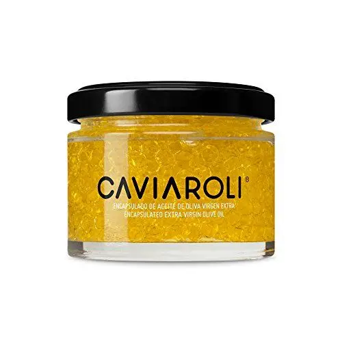 Produktbild: Caviaroli - Perlen aus Nativen Olivenöl Virgen Extra - Gourmet Olive Oil in Caviar Form für Dressing oder Garnierung - 50 g