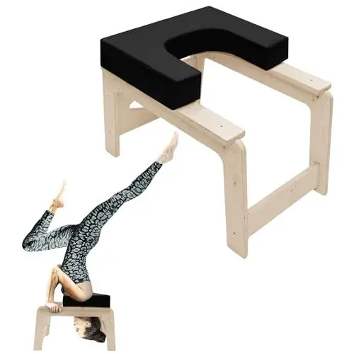 Produktbild: CAWI Premium Yoga-Stuhl und Kopfstandhocker - Made in Europe - Für Fitness, Meditation und Entspannung