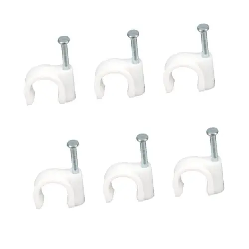 Produktbild: CAXUSD 100St Kabelclips für den Schreibtisch Kabelklemmen Drahtklemmen Drahtseilklemmen Kabelclips kleben Halterung für Kabelclips Drahtklammern
