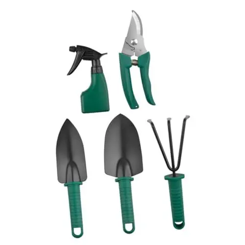 Produktbild: CAXUSD Gartenwerkzeug-Set Schaufel Rechen Gartenschere Sprühgerät Mit Aufbewahrungskoffer Gartenarbeit