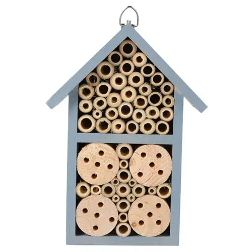 Produktbild: CAXUSD Einzigartiges Bienenhaus Aus Holz Gartenhütte Als Nest Für Insekten Holzhaus Mit Schutzdach Bienenstock Für Garten