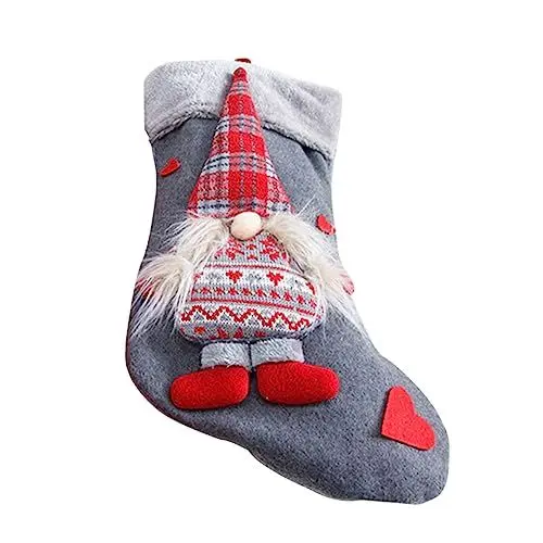 Produktbild: CAXUSD Weihnachtsdekorationen Älterer Strumpf Süßigkeitenbeutel Einzigartiges Hängendes Ornament Weihnachtsbaum Hängende Tasche Festliche Dekoration