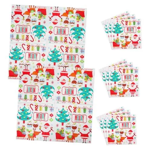 Produktbild: CAXUSD 20 stücke Weihnachten Party Tissue Servietten Frohe Weihnachten Serviette Set Weihnachten Einweg Papier Servietten Tisch Dekorationen