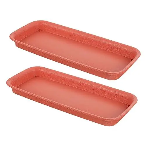Produktbild: CAXUSD 2St Blumentopf Tablett Pflanzschale Kunststoff Wasserschale für Pflanzen pflanztablett pflanzenschalen Anlage Blumentöpfe Pflanzschalen Kunststoff Pflanzenplatte Rechteck