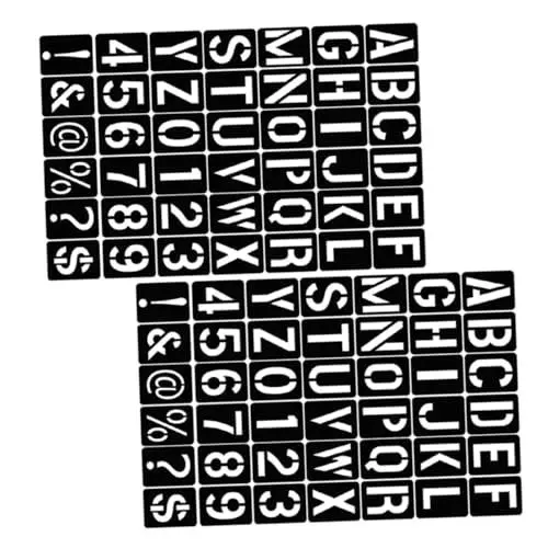 Produktbild: CAXUSD Wiederverwendbare Buchstabenschablonen Aus Kunststoff Zahlensymbol-schablonen Alphabet-vorlagen Für Scrapbooking DIY-malvorlagen Für Heimwerker-projekte