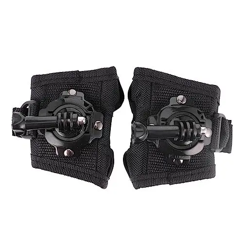 Produktbild: CAXUSD 2 Stück 360 Zubehör 360 Grad drehbare Handgelenk Handschuhe mit Handgelenkhalterung für Kameras Laptoptaschen für Damen uhrenarmbänder Kamera Zubehör Sportkamera Armband