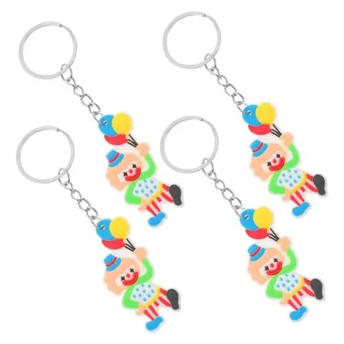 Produktbild: CAXUSD 4stücke Clown-schlüsselanhänger Aus Bezaubernde Clown-figur Als Schlüsselanhänger Rucksack-anhänger Oder Taschendekoration