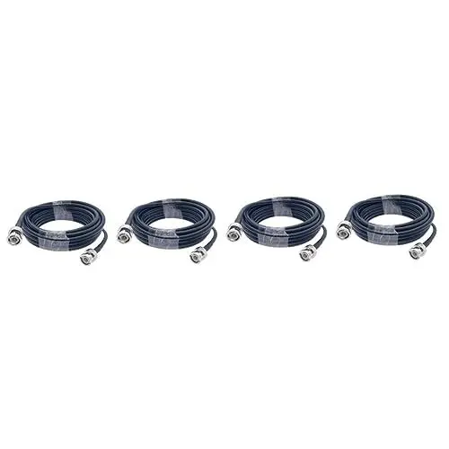 Produktbild: CAXUSD 4 Stück Öffentliche Bnc-leitung Rg58 Cctv Kabel Koaxialkabel 3 Fuß Rg58 Kabel Steckverbinder Für Koaxialkabel Bnc Männlich Zu Männlich Koaxialkabel Anschließen Black Kupfer