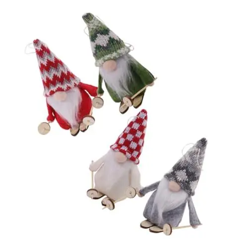 Produktbild: CAXUSD 4 Stücke Weihnachten GNOME Ornamente Puppe Stilvolle Home Decor Weihnachten Baum Hängen