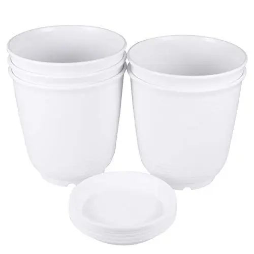Produktbild: CAXUSD Kunstharz-pflanzgefäß Mini-blumentopf Blumentopf-Set Sukkulententopf Haushaltsblumentopf Blumentopf Mit Tablett
