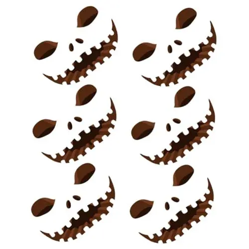 Produktbild: CAXUSD Halloween-kürbis-aufkleberrolle 6 Blatt Set Mit Lächelnden Kürbis-aufklebern Für Kühlschrank-wanddekoration