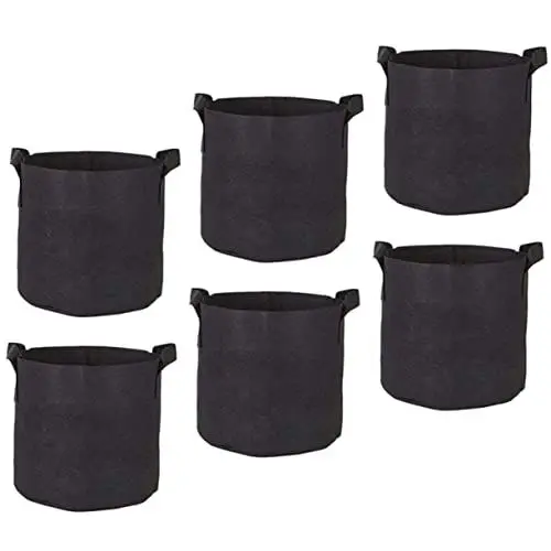 Produktbild: CAXUSD 6stücke Pflanzsäcke Vliesstoff Atmungsaktive Gartenpflanztaschen Mit Anbauen Von Kartoffeln Tomaten Und Blumen