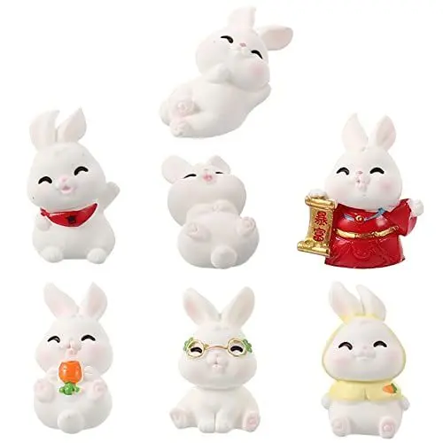 Produktbild: CAXUSD Miniaturfiguren Set Sternzeichen Dekorationen Harz Hase Ornamente Für Wohnkultur