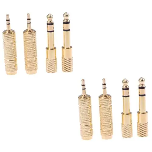 Produktbild: CAXUSD 2sets 6 5mm Auf 3 5mm Klinke Kopfhörer Adapter Stereo Audio Adapter Buchse Für Gitarre Kopfhörer 4 Stücke * 2