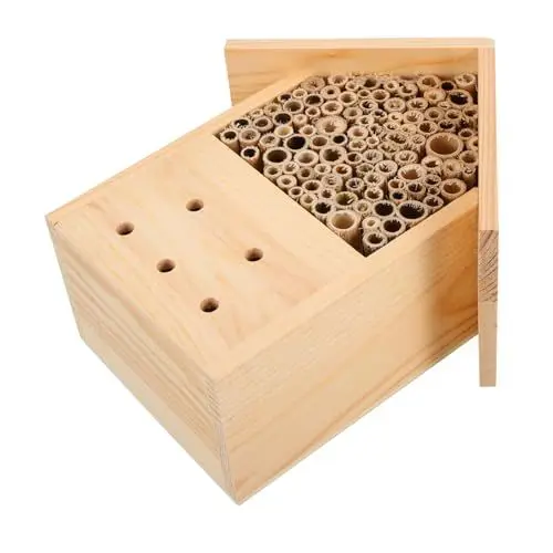 Produktbild: CAXUSD Hängendes Bienenhaus Aus Holz Für Bienenstöcke Im Garten Nistplatz Für Wildbienen Und Marienkäfer Dekoratives Insektenhotel