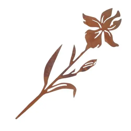 Produktbild: CAXUSD Gartendekoration Metalldekoration metallblumen Gartenparty-Dekoration Metallpflanzen für den Außenbereich Blumenstäbchen Gartenblumenstecker Rasenornament Rasenkunst Eisen Brown