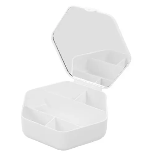 Produktbild: CAXUSD Reise-schmuck-organizer Schmuck-aufbewahrungsbox Mit Spiegel Make-up-organizer Ohrringhalter Halsketten-armbandetui