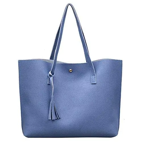 Produktbild: Cayla Damen weiche PU Leder Top Griff Handtasche einfache große Kapazität Umhängetasche Tote Bag