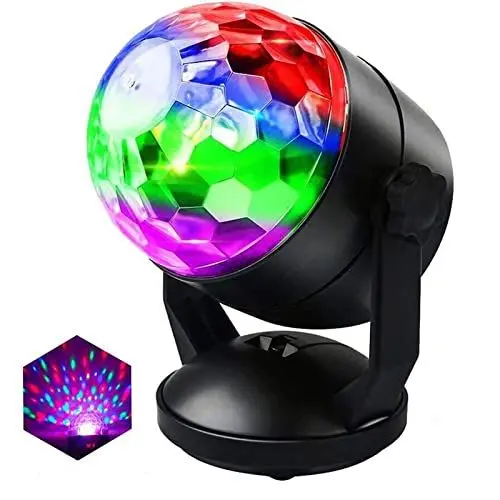 Produktbild: CCHKFEI Sound Activated Discokugel Partylicht für den Außen und Innenbereich batteriebetriebenes/USB Plug-In tragbar Disco DJ Discolicht Stroboskop-Bühnenlampe für Kinder Partys Autoraum Birthday