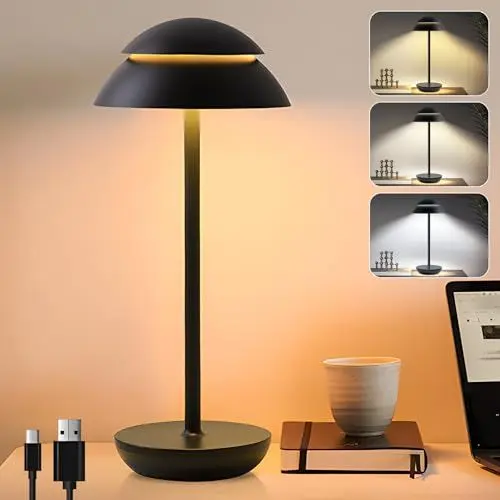 Produktbild: CCHKFEI Tischlampe kabellos, Led tischlampe Akku tischleuchte usb aufladbar Led tischleuchte kabellos Kabellose tischlampe led Touch Lampe Outdoor Indoor Akku tischlampe.