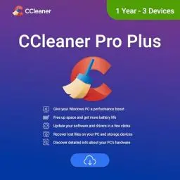 Produktbild: CCleaner Pro Plus | 3 Geräte | 1-Jahres-Abonnement | Aktivierungscode per Email