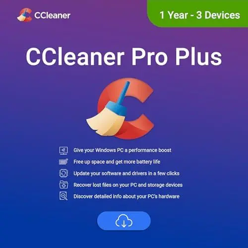 Produktbild: CCleaner Pro Plus | 3 Geräte | 1-Jahres-Abonnement | Aktivierungscode per Email