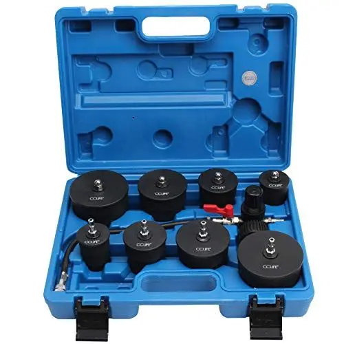 Produktbild: CCLIFE 9tlg Turbolader Ladeluft System Adapter Satz Ladeluftkühler Abdrücksatz Prüfwerkzeuge für Ladeluftschläuche