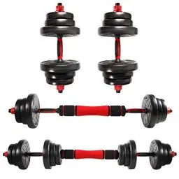 Produktbild: CCLIFE Hanteln Set 2er Kurzhanteln Langhanteln verstellbar 20 30 40kg Hantelset professionell Dumbbell mit Verbindungsstahlrohr Gewichten