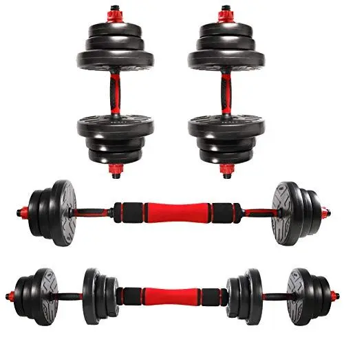 Produktbild: CCLIFE Hanteln Set 2er Kurzhanteln Langhanteln verstellbar 20 30 40kg Hantelset professionell Dumbbell mit Verbindungsstahlrohr Gewichten