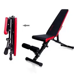 Produktbild: CCLIFE Multifunktion Hantelbank fertig montiert geliefert 7-Fach verstellbar klappbar Bankdrücken Weight Bench Schrägbank