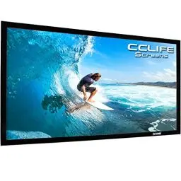 Produktbild: CCLIFE Rahmenleinwand Beamer Leinwand 16:9 100/120/150 Zoll Heimkino Beamerleinwand mit Rahmen Hochkontrast Leinwand