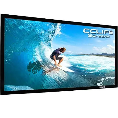 Produktbild: CCLIFE Rahmenleinwand Beamer Leinwand 16:9 100/120/150 Zoll Heimkino Beamerleinwand mit Rahmen Hochkontrast Leinwand