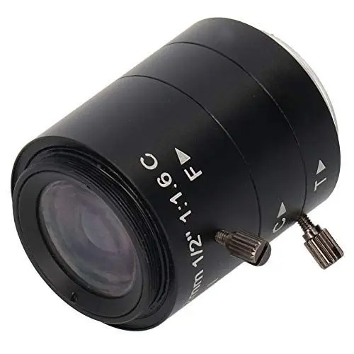 Produktbild: CCTV-Objektiv, Kp-0612 3MP 6–12 Mm Kameraobjektiv aus Aluminiumlegierung, Für Industriemikroskop F 1,6 Relative Apertur C-Mount Klare Bilder